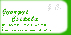 gyorgyi csepela business card